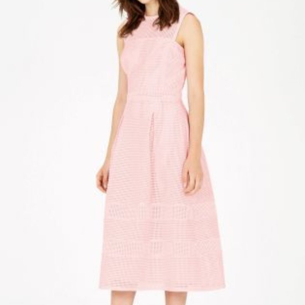 Warehouse Pale Pink Sleeveless Midi Dress, Size 6
